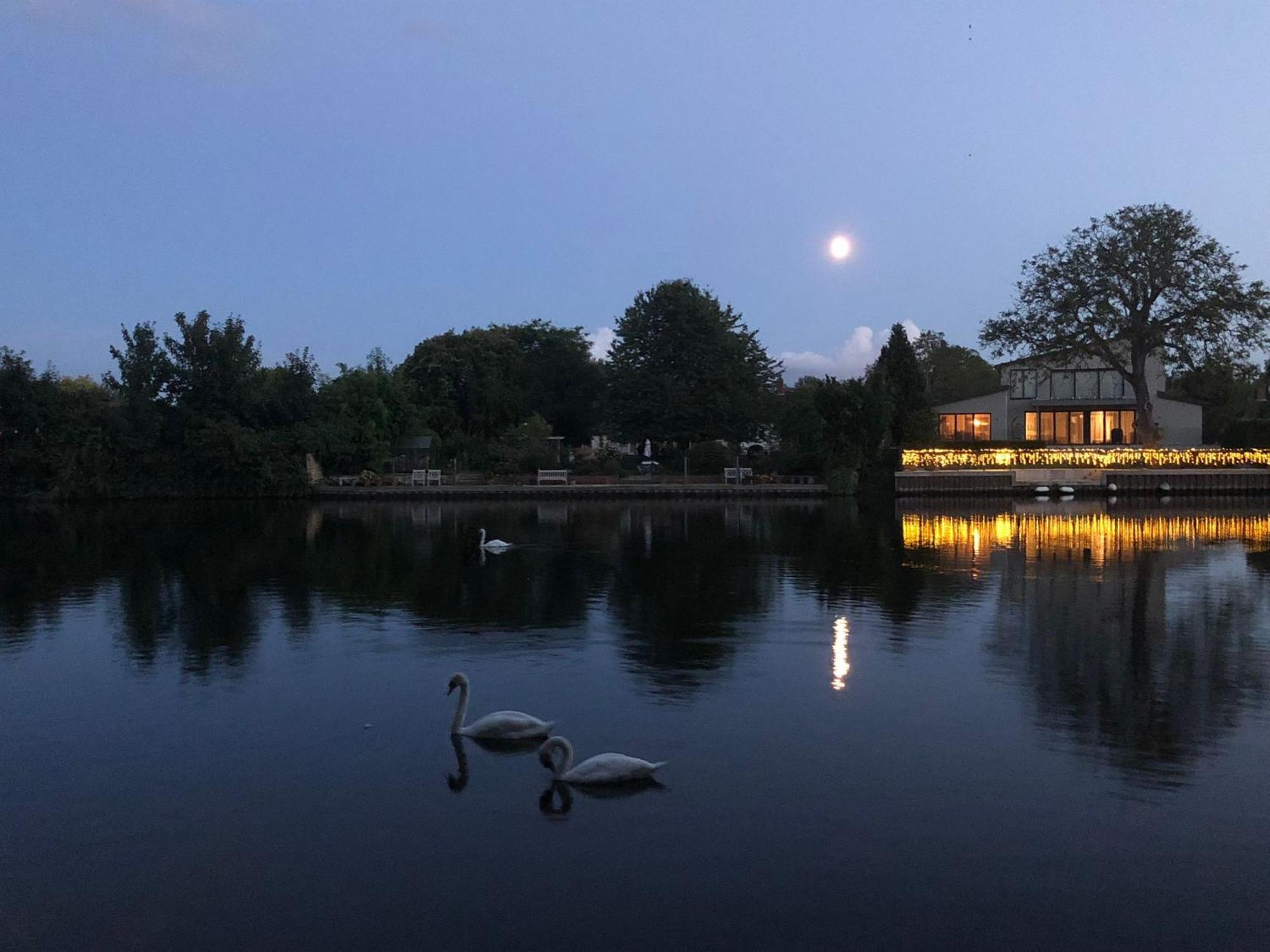 Cozy Double Bedroom In Stunning Bungalow On River Thames - Near Thorpe Park/Royal Holloway University/20Mins From Heathrow Staines-upon-Thames Exteriör bild